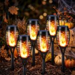 6-Piece Solar-Powered Outdoor Garden Landscape Lights – Lawn & Yard Stake Lights