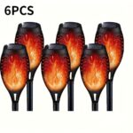 6-Piece Solar-Powered Outdoor Garden Landscape Lights – Lawn & Yard Stake Lights - Image 7