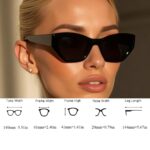 Black Fashionable Women's Rectangular Cat-Eye Glasses - Image 3