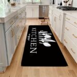 Black Tableware Kitchen Floor Mat - Image 3