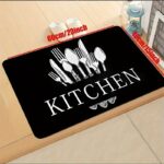 Black Tableware Kitchen Floor Mat - Image 6