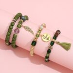 Bohemian Vintage Beaded Bracelet Set – 4-Piece Men's Stretch Bracelets - Image 4