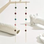 Bohemian Wooden Bead Fringe Earrings – Long Drop Dangle Earrings for Women - Image 3