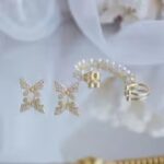 Butterfly Pearl Chain Ear Cuff Clip Earrings – No Piercing, Rhinestone Tassel Design - Image 10