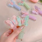 Butterfly Spiral Hair Ties – 2-Piece Elastic Ponytail Holders - Image 8