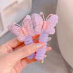 Butterfly Spiral Hair Ties – 2-Piece Elastic Ponytail Holders - Image 9
