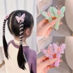 Butterfly Spiral Hair Ties – 2-Piece Elastic Ponytail Holders - Image 10