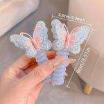 Butterfly Spiral Hair Ties – 2-Piece Elastic Ponytail Holders - Image 11