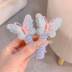 Butterfly Spiral Hair Ties – 2-Piece Elastic Ponytail Holders - Image 12