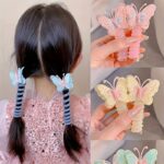 Butterfly Spiral Hair Ties – 2-Piece Elastic Ponytail Holders