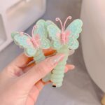 Butterfly Spiral Hair Ties – 2-Piece Elastic Ponytail Holders - Image 2