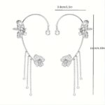 Butterfly Tassel Ear Cuff Clip Earrings – No Piercing Rhinestone Ear Wrap - Image 9