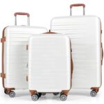 COSTWAY 3-Piece Luggage Set – Hard Shell Travel Suitcases