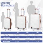 COSTWAY 3-Piece Luggage Set – Hard Shell Travel Suitcases - Image 6