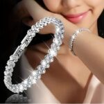 Crystal Chain Bracelet – Silver