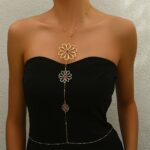 Elegant Flower Body Chain – Gold-Tone Floral Waist & Back Chain Jewelry - Image 5