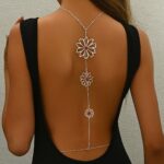 Elegant Flower Body Chain – Gold-Tone Floral Waist & Back Chain Jewelry - Image 2