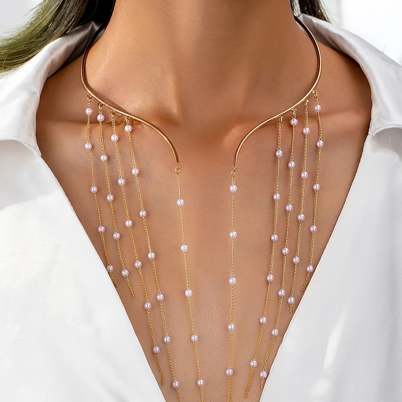 Elegant-Pearl-Tassel-Choker-Necklace-–-Gold-Tone-Statement-Jewelry-for-Women-7-1.jpg Elegant Pearl Tassel Choker Necklace – Gold-Tone Statement Jewelry for Women - Image 1