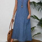 Fashion Sleeveless Pocket Dress