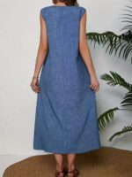 Fashion Sleeveless Pocket Dress - Image 2