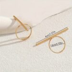 Fashionable Geometric Open Rings – Minimalist Gold-Tone Women's Ring Set