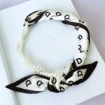 Floral Pearl Headband – Versatile Ribbon Hair & Fashion Accessory - Image 2