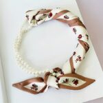 Floral Pearl Headband – Versatile Ribbon Hair & Fashion Accessory - Image 5