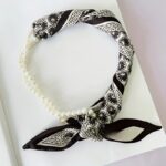 Floral Pearl Headband – Versatile Ribbon Hair & Fashion Accessory - Image 8