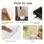 Heart LED Message Board Night Light with Erasable Pen - Image 3