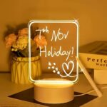 Heart LED Message Board Night Light with Erasable Pen - Image 4