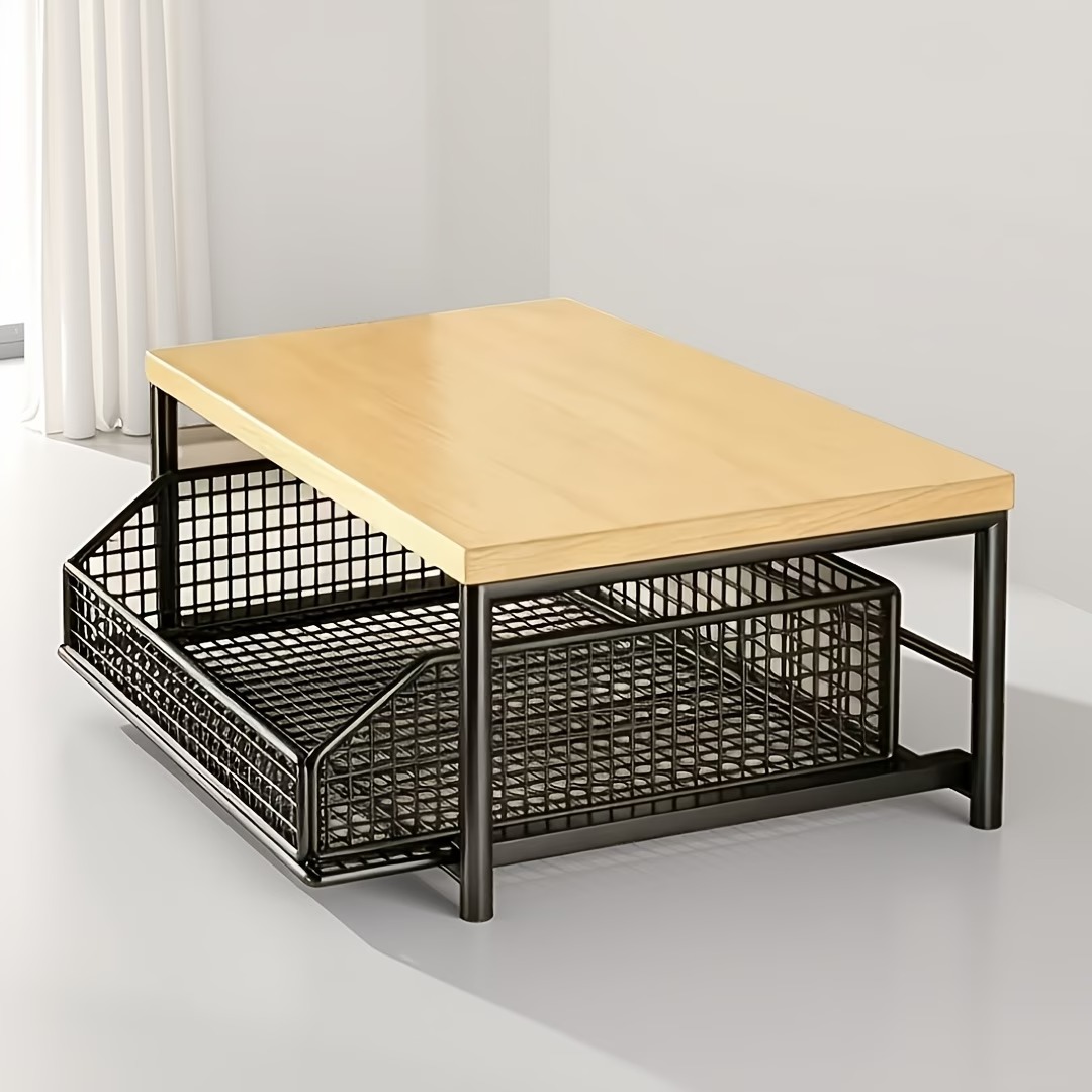 Kitchen-Counter-Storage-Rack-with-Pull-Out-Drawer-8-1.jpg Kitchen Counter Storage Rack with Pull-Out Drawer - Image 1