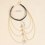 Layered Butterfly Leg Chain – Elegant Gold-Tone Lace Leg Jewelry for Women - Image 6