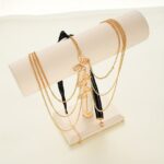 Layered Butterfly Leg Chain – Elegant Gold-Tone Lace Leg Jewelry for Women - Image 2
