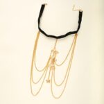 Layered Butterfly Leg Chain – Elegant Gold-Tone Lace Leg Jewelry for Women - Image 3