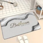 Luxurious Marble Pattern Bathroom Door Mat