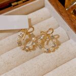 Luxury Elegant Imitation Pearl Earring Set – Moon, Mermaid Tail, Bow & Triangle Fashion Stud Earrings - Image 5