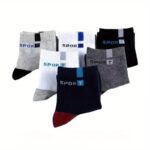 Men's Breathable Athletic Crew Socks – 5 Pairs - Image 5
