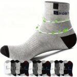 Men's Breathable Athletic Crew Socks – 5 Pairs - Image 9