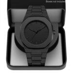 Minimalist Black Quartz Watch – Unisex Casual & Dress Wristwatch - Image 2