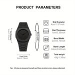 Minimalist Black Quartz Watch – Unisex Casual & Dress Wristwatch - Image 8