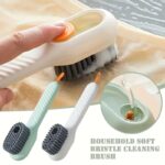Multi-Functional Liquid Dispenser Cleaning Brush – Soft Bristle Shoe Brush with Plastic Handle for Bathroom, Kitchen & Laundry - Image 8