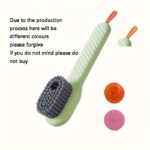 Multi-Functional Liquid Dispenser Cleaning Brush – Soft Bristle Shoe Brush with Plastic Handle for Bathroom, Kitchen & Laundry - Image 9