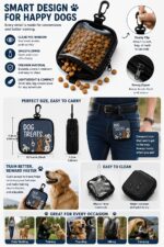 Portable Dog Treat Pouch with Clip & Clear Window - Image 4