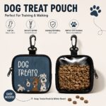 Portable Dog Treat Pouch with Clip & Clear Window