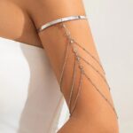 Rhinestone Tassel Chain Arm Ring – Women's Adjustable Stackable Arm & Body Chain