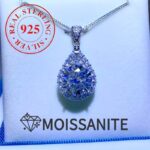 S925 Sterling Silver Moissanite Teardrop Pendant Necklace for Men & Women – Elegant Wedding, Engagement & Anniversary Jewelry - Image 3