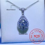 S925 Sterling Silver Moissanite Teardrop Pendant Necklace for Men & Women – Elegant Wedding, Engagement & Anniversary Jewelry - Image 4