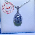 S925 Sterling Silver Moissanite Teardrop Pendant Necklace for Men & Women – Elegant Wedding, Engagement & Anniversary Jewelry - Image 7