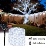 Solar-Powered LED Wire Fairy Lights – 7M–32M Outdoor String Lights with 50–300 LEDs for Garden, Wedding & Christmas Décor