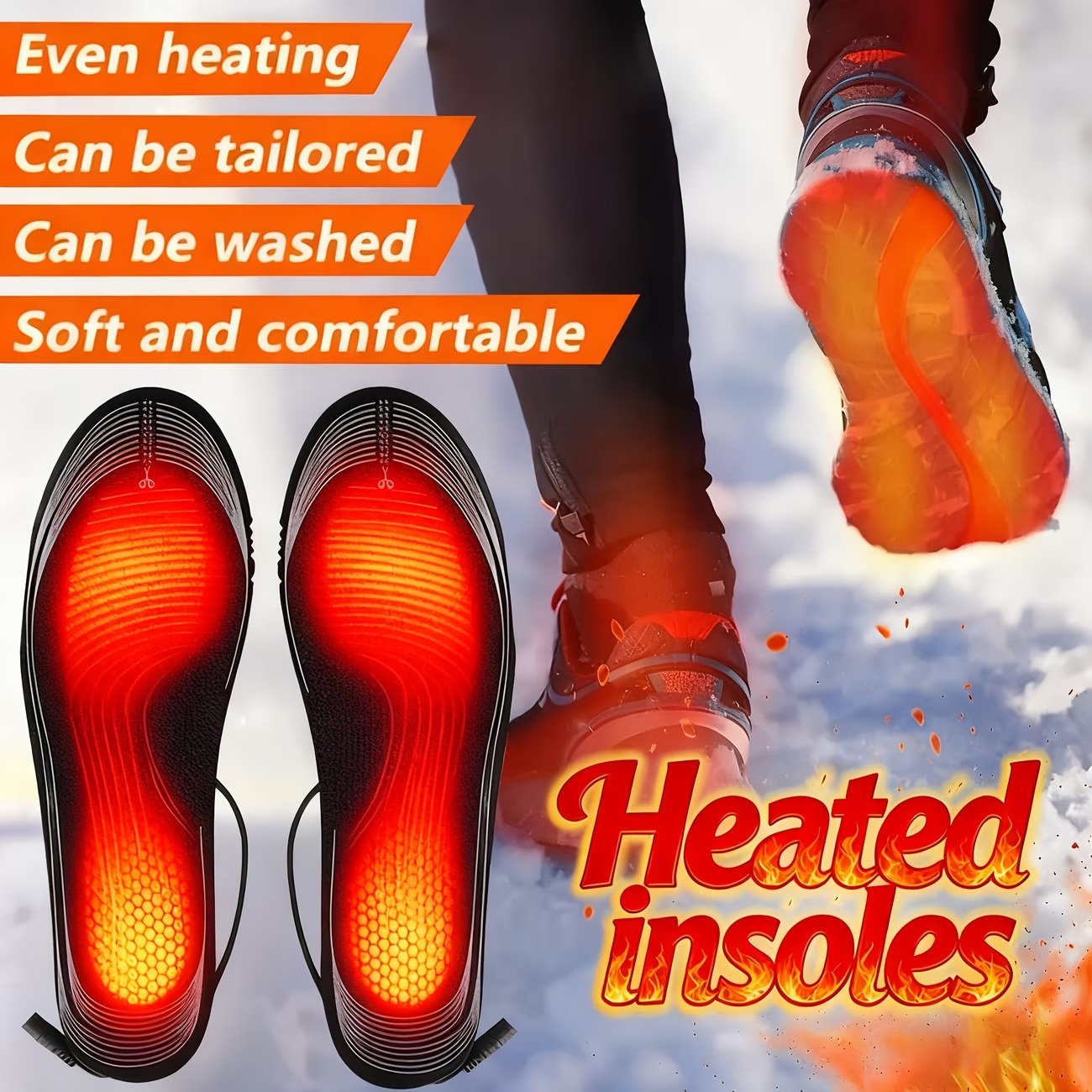 USB Heated Insoles – Trim-to-Fit Electric Foot Warmers for Winter Sports (13) USB Heated Insoles – Trim-to-Fit Electric Foot Warmers for Winter Sports - Image 1